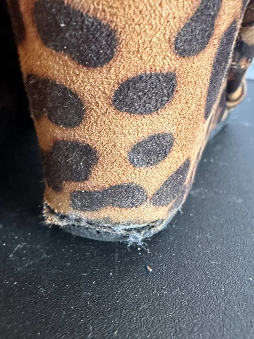Lov Mark Women’s Animal Faux Suede Wedge Lace-Up Shoes Size 9 – Chic Bootie